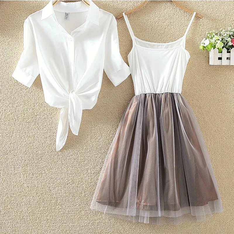 Loose Short Sleeve Casual Shirt White Blouse