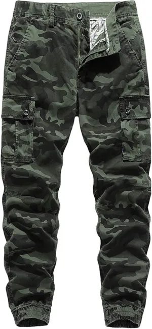 Lu's Chic Men's Chino Pants Cargo Workout Lounge Jogger Work Tapered Streetwear Trousers