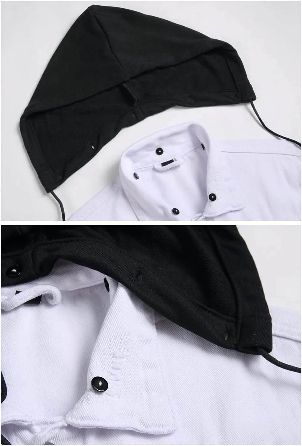 LZLER Hoodie Jean Jacket for Men,Casual Slim Fit Men's Denim Jacket with Hood