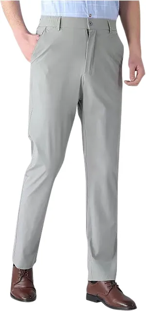 Men Formal Dress Pants Wrinkle Free Slim Fit Business Work Pant Summer Lightweight Casual Suit Trousers with Pockets