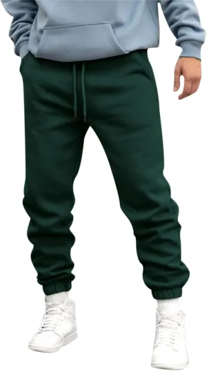 Mens Autumn and Winter High Street Fashion Leisure Pants Loose Fit Sports Trousers Solid Color Lace Up Joggers