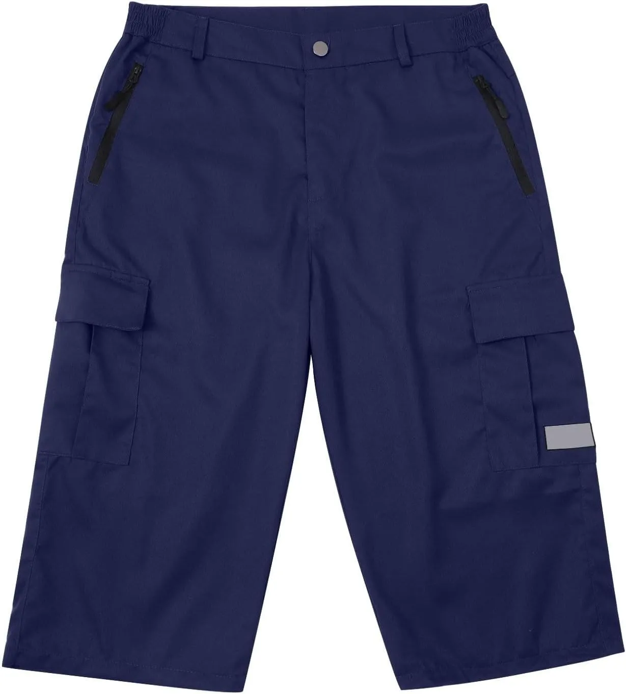 Mens Below Knee Cargo Shorts Multi Pockets Lightweight Outdoor Hiking Work Shorts for Men Athleric Fit Quick Dry Capri Pants