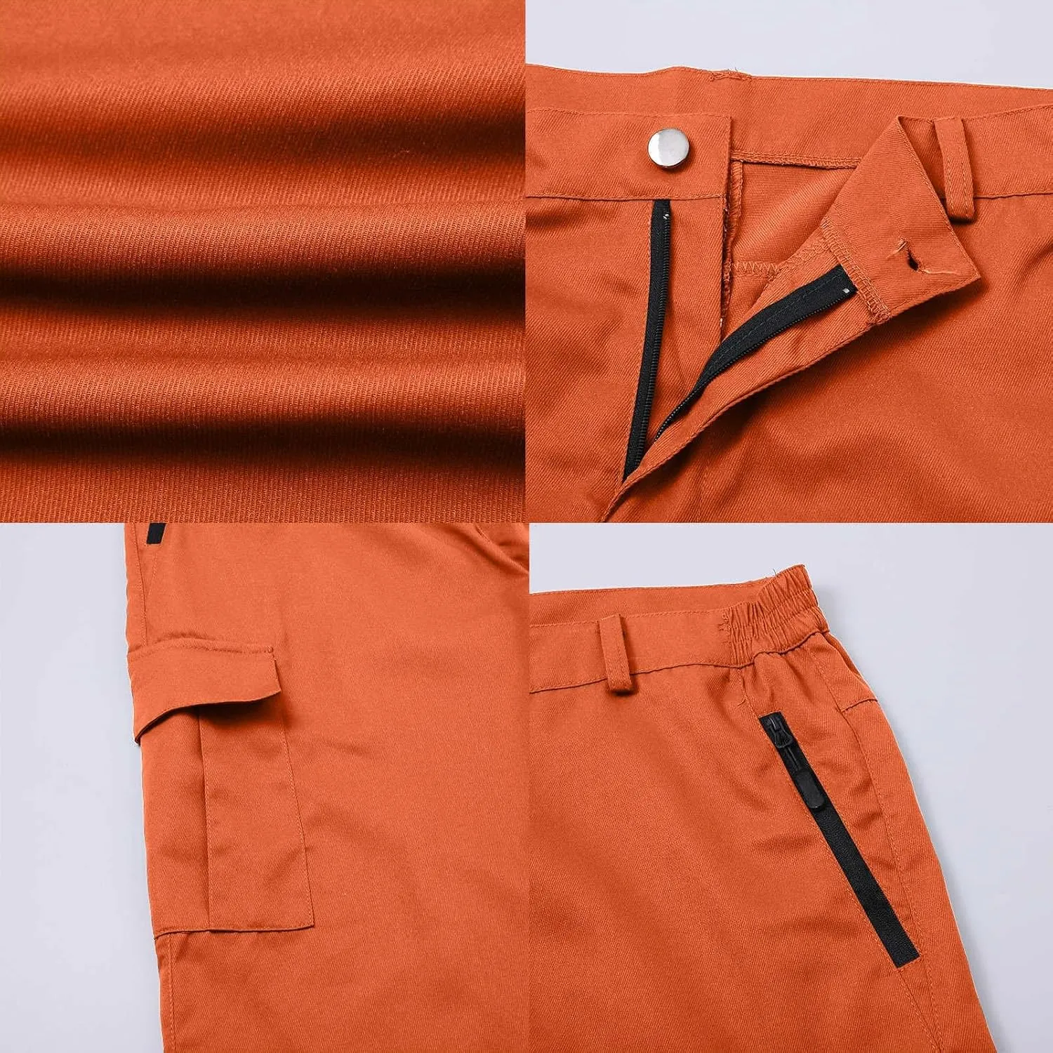 Mens Below Knee Cargo Shorts Multi Pockets Lightweight Outdoor Hiking Work Shorts for Men Athleric Fit Quick Dry Capri Pants