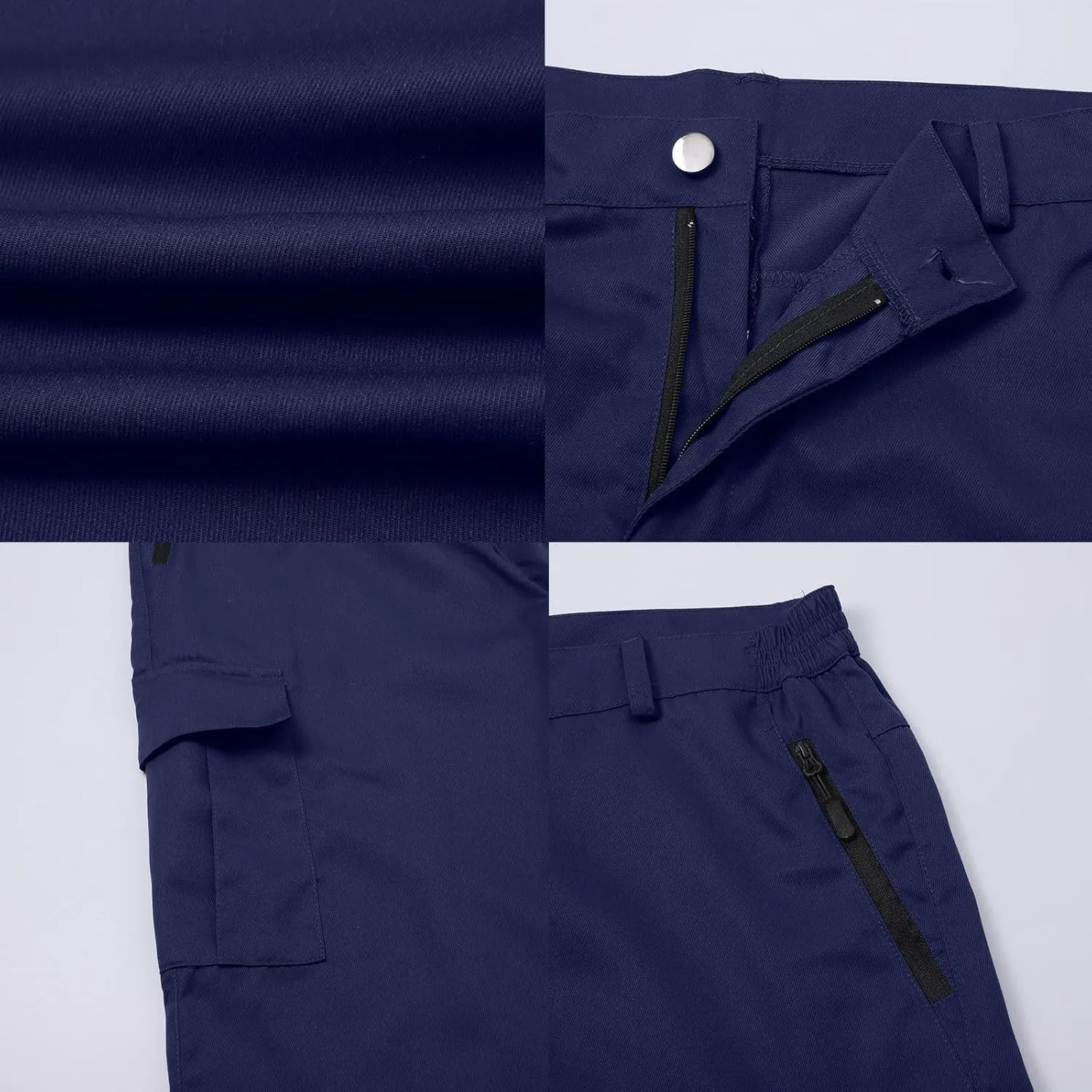 Mens Below Knee Cargo Shorts Multi Pockets Lightweight Outdoor Hiking Work Shorts for Men Athleric Fit Quick Dry Capri Pants