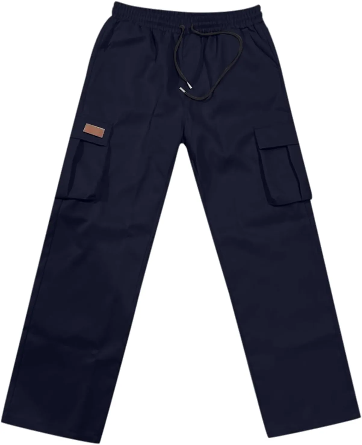 Mens Cargo Pants Casual Joggers Elastic Waist Drawstring Tapered Sweatpants for Men with Multi Pockets