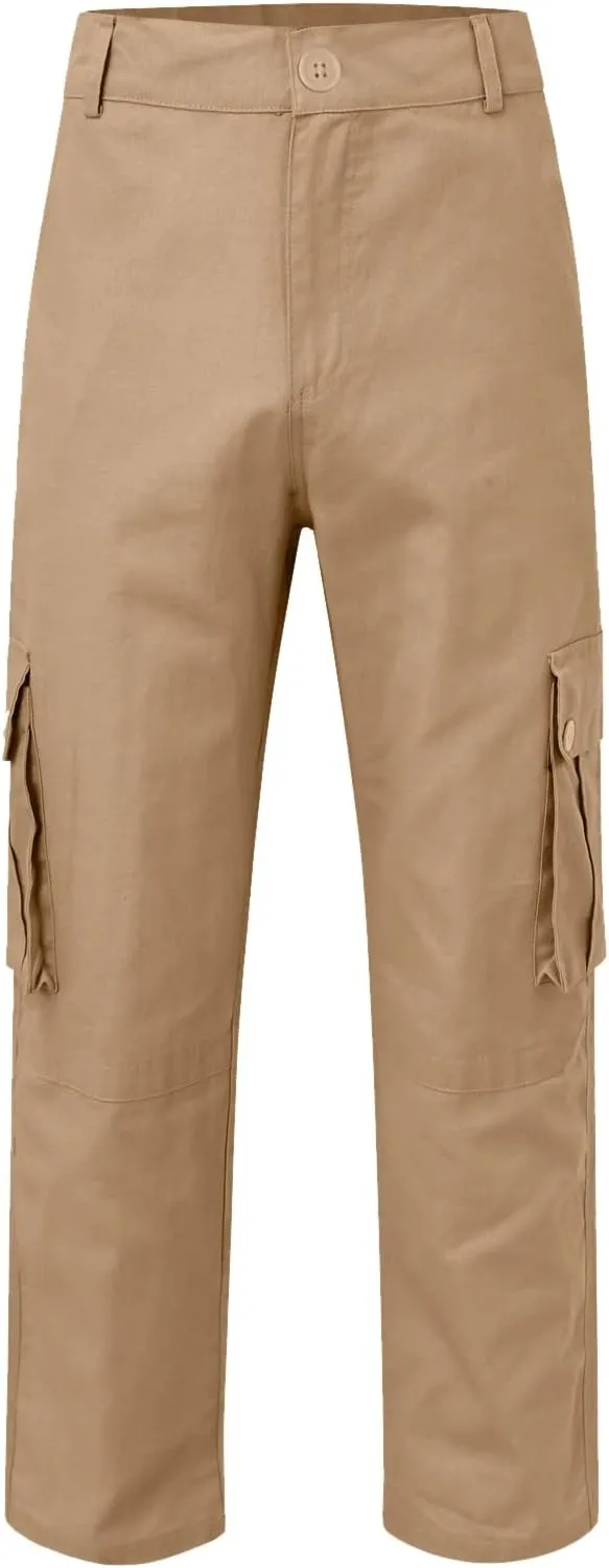 Men's Cargo Pants Casual Multi Pockets Twill Chino Pants Athletic Sweatpant Loose-Fit Classic Lightweight Daily Wear