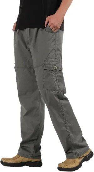 Men's Cargo Pants Outdoor Workout Travel Joggers Athletic Camping Hiking Pants with Pockets Waterproof Tactical Pants