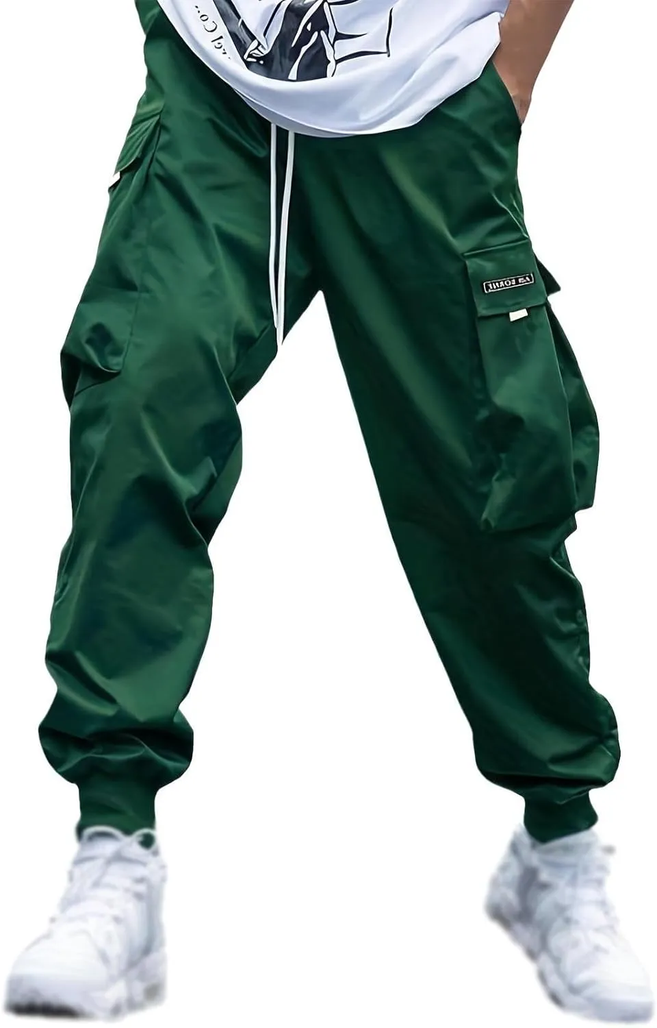 Men's Cargo Pants Solid Color Joggers Lounge Running Workout Gym Track Pants Summer Outdoor Hiking Trousers