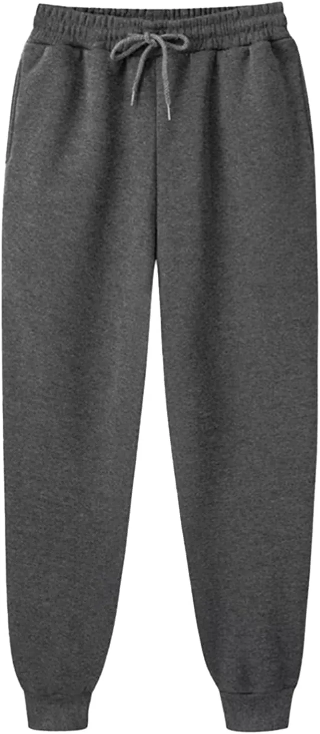 Mens Casual Cotton Sweatpants Stretch Elastic Waist Joggers Regular Fit Pants Outdoor Hiking Trousers