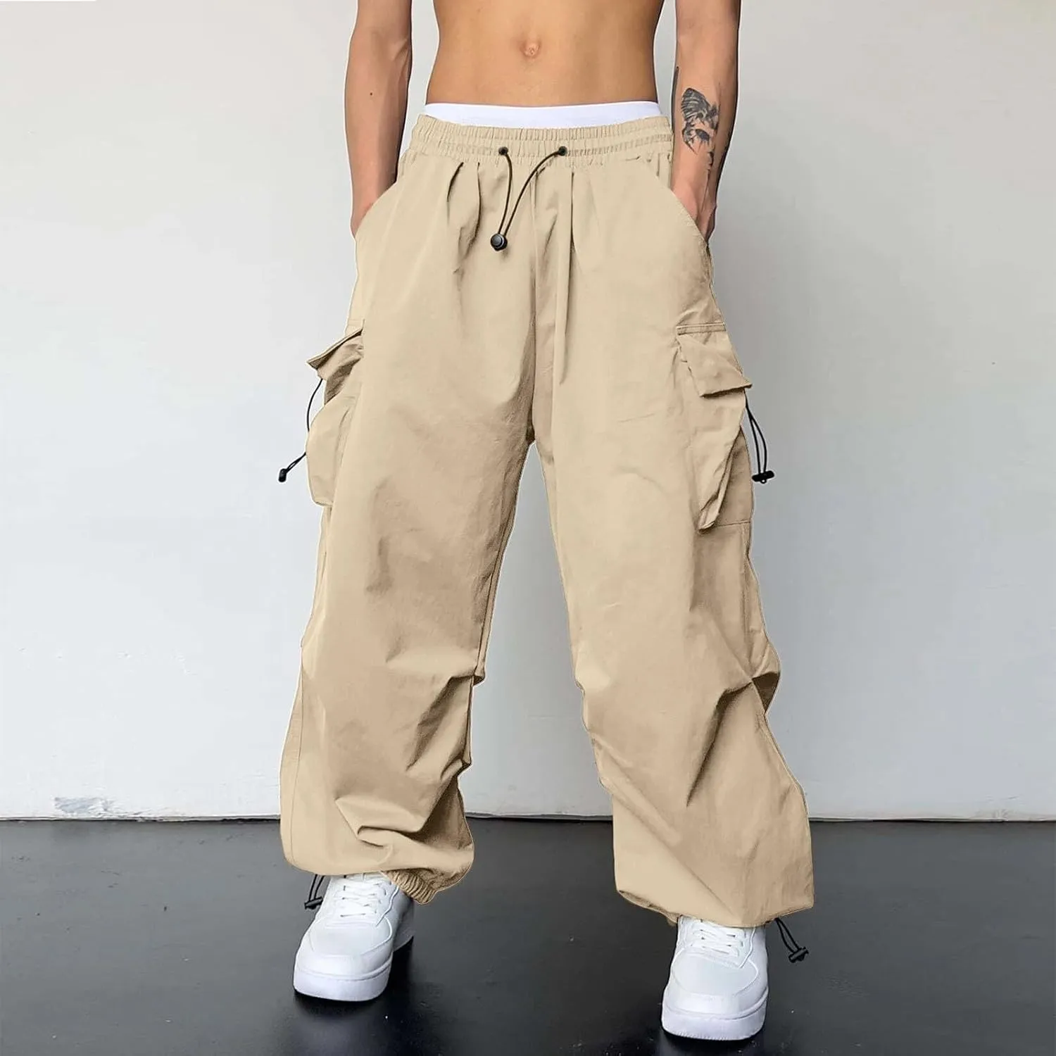 Men's Cool Lightweight Cargo Athletic Pants Fast Dry Joggers Breathable Outdoor Trousers with Pockets