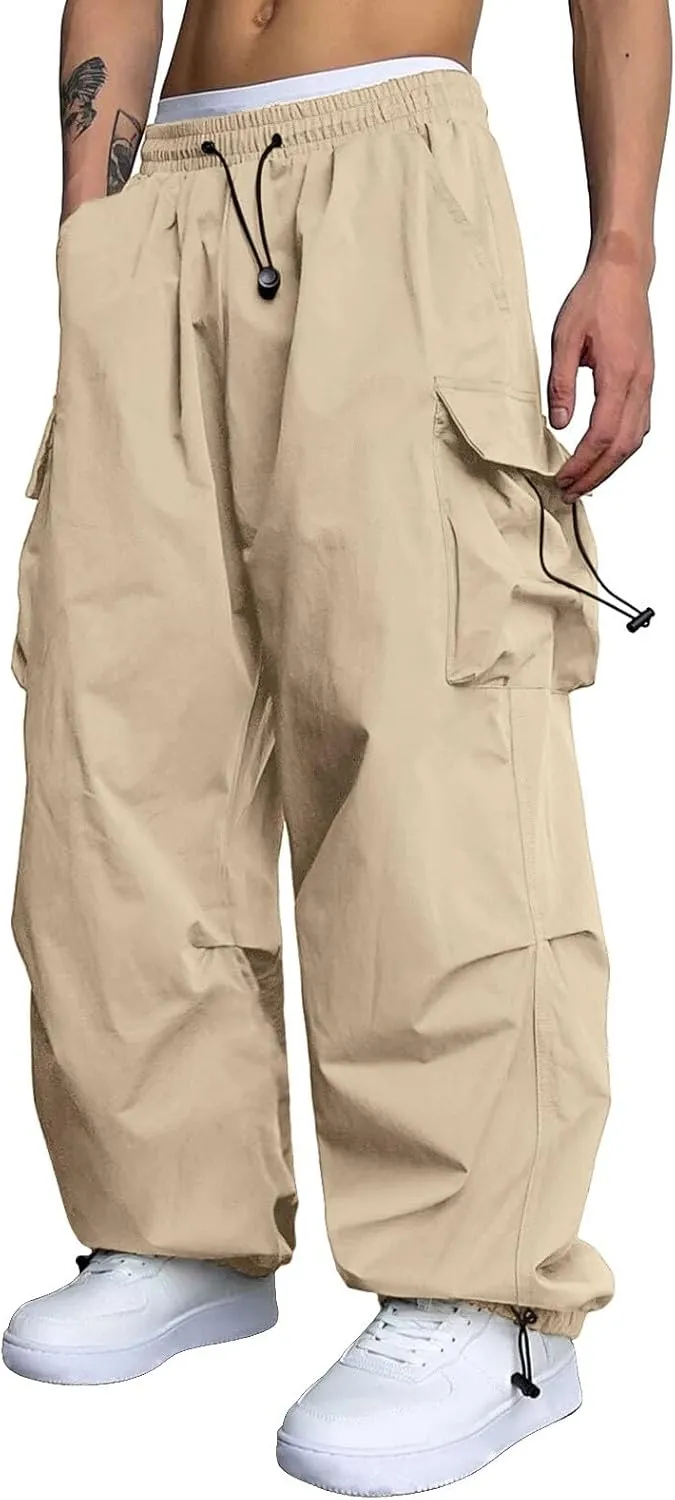 Men's Cool Lightweight Cargo Athletic Pants Fast Dry Joggers Breathable Outdoor Trousers with Pockets