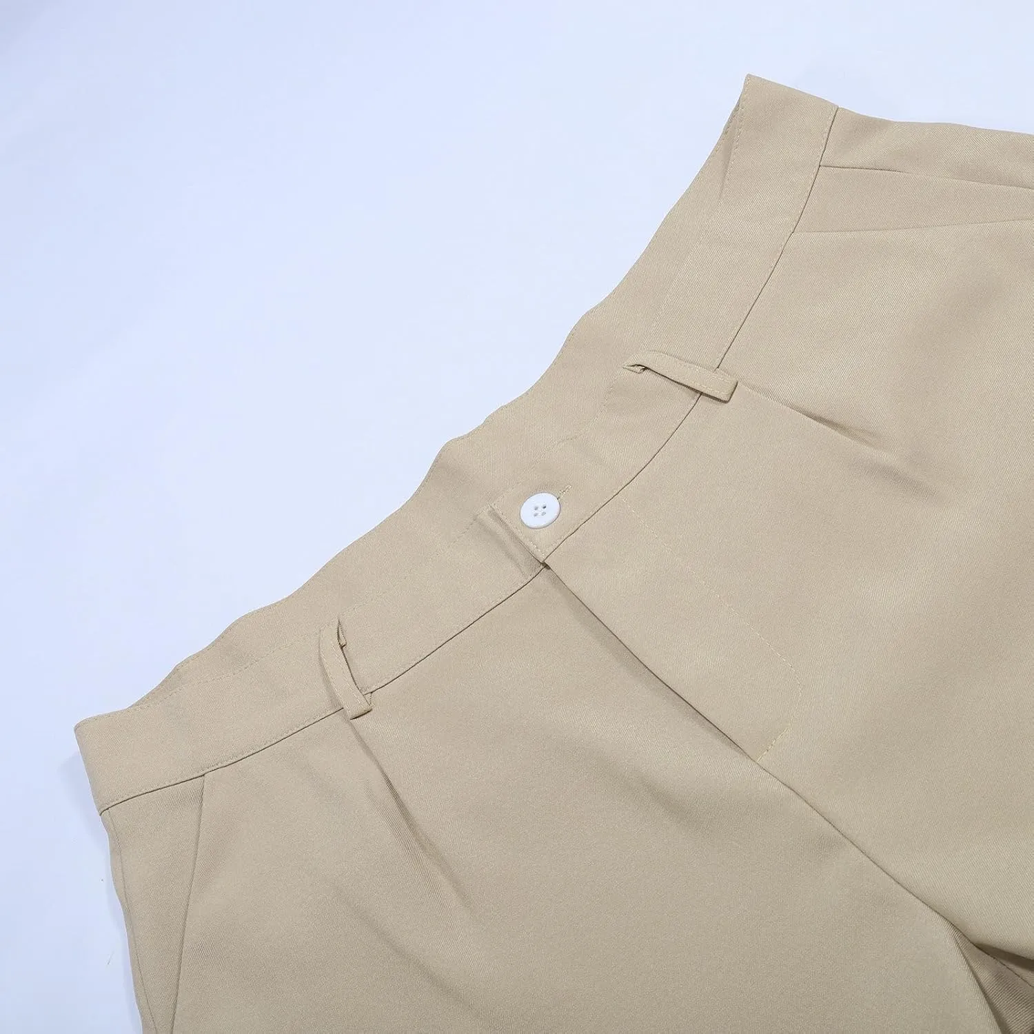 Mens Dress Pants Slim Fit Business Casual Expandable Waist Work Sweatpants Straight Leg Golf Comfort Suit Pants