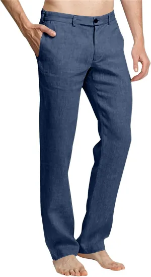 Mens Dress Pants Stylish Slim Fit Stretch Flat Front Elastic Waistband Suit Trouser Office Business Casual Pant