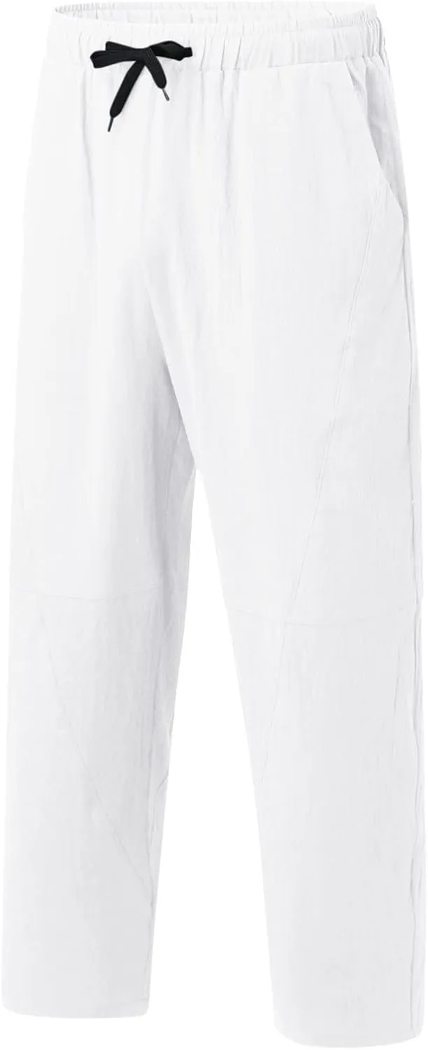Men's Fashion Pants Baggy Wide Straight Leg Joggers Loose Fit Workout Pants Leisure and Daily Wear Trousers