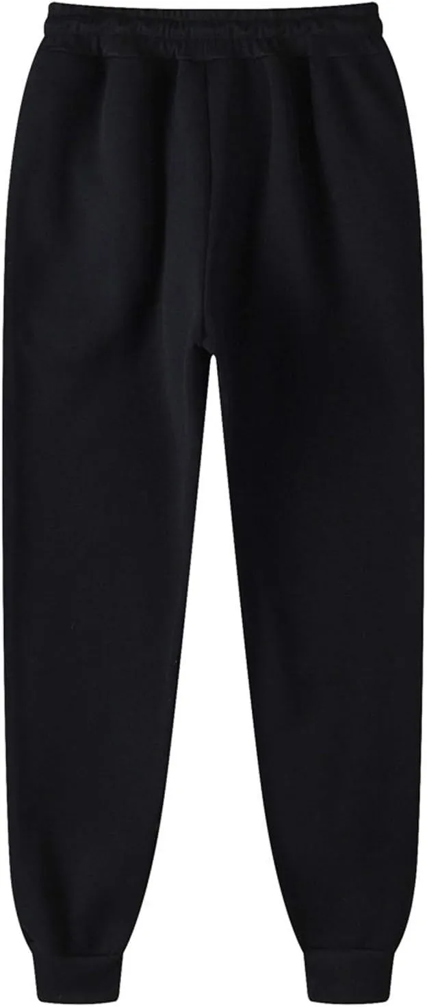 Mens Jogger Pants Elastic Waisted Sweatpant with Pockets Casual Soft Fleece Athletic Workout Running Sports Trousers