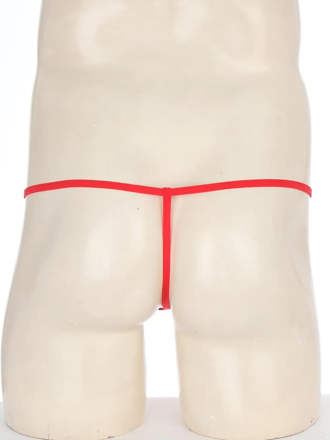 Mens Sexy Wet Look Leather Open Pouch Penis Holes G-String Thongs Bikini Briefs Underwear with Hole