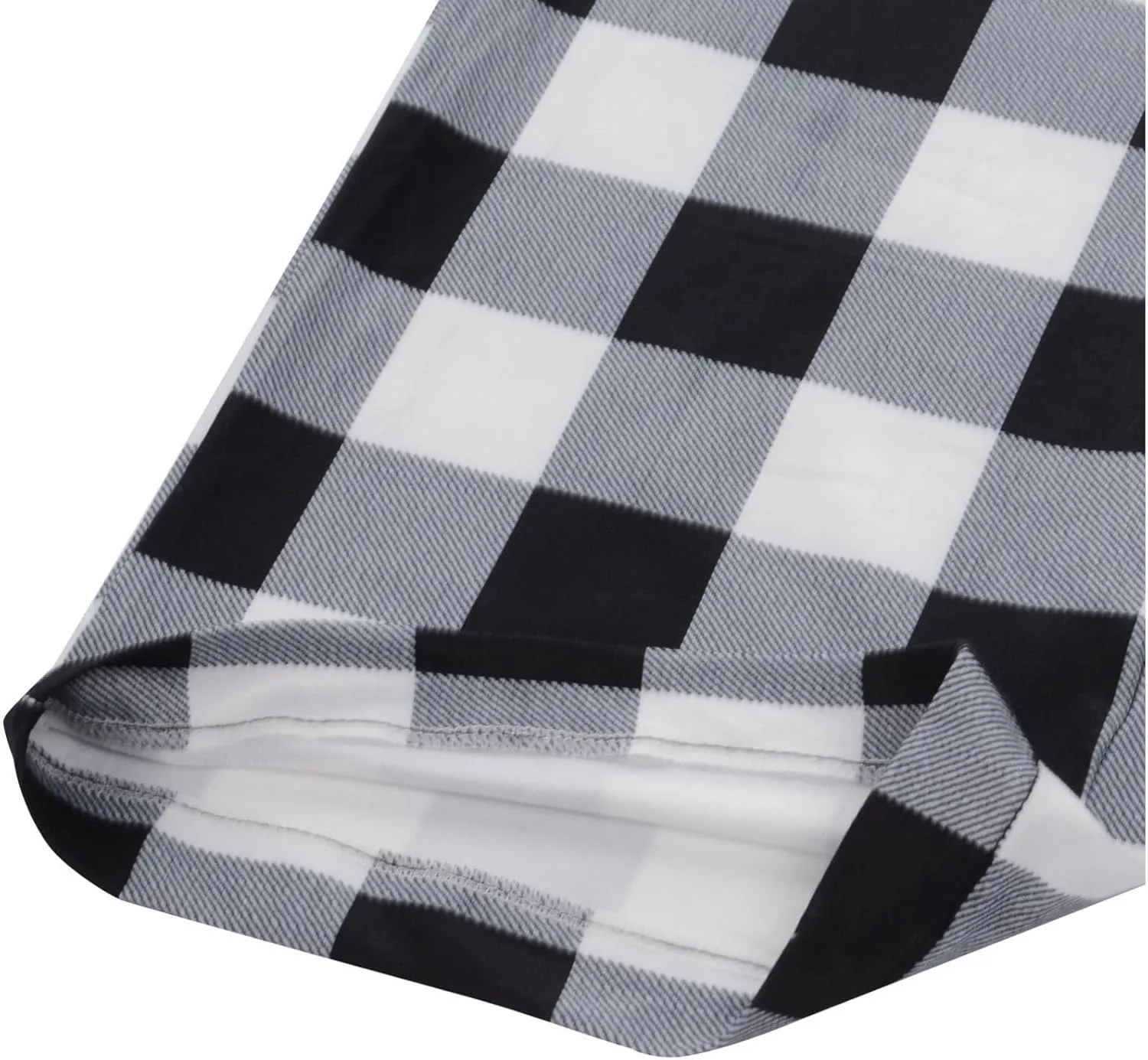 Mens Soft Plaid Long Elastic Waist with 2 Pockets Fleece Sleep Lounge Pajama Bottoms Pants