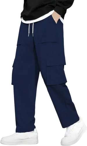 Mens Summer Cargo Pants Stretch Tactical Pants Multi Pockets Hiking Ripstop Breathable Stretch Stylish Slim Fit Trousers