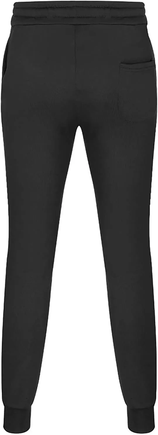 Mens Sweatpants with Pockets, Elastic Waist Casual Drawstring Jogger Sweat Pant, Workout Athletic Tapered Sport Trouser