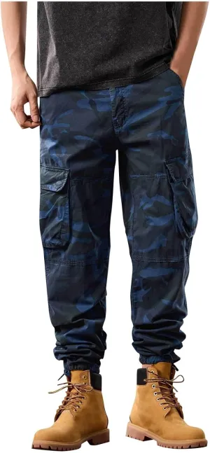 Men's Tactical Pants Ripstop Cargo Pants Lightweight Work Hiking Trousers Outdoor Pockets Fishing Military Pants