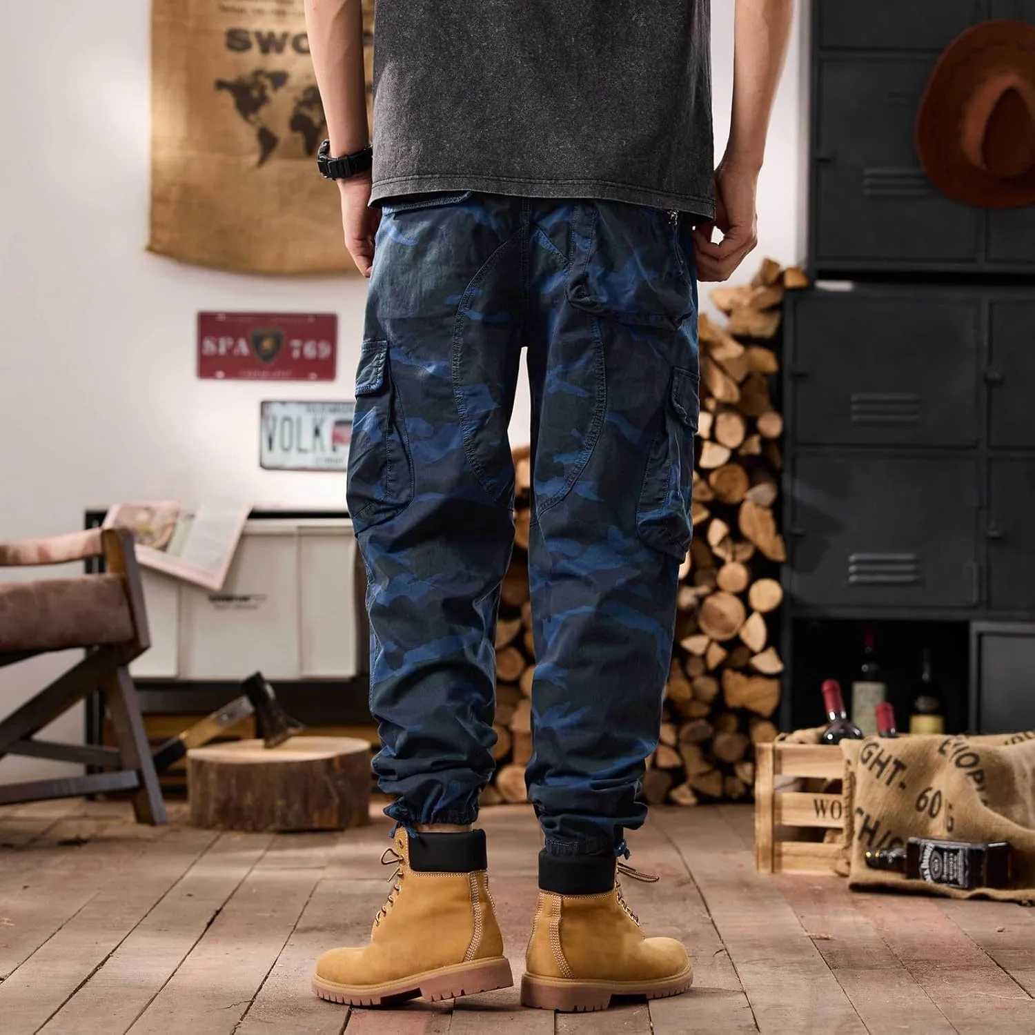 Men's Tactical Pants Ripstop Cargo Pants Lightweight Work Hiking Trousers Outdoor Pockets Fishing Military Pants