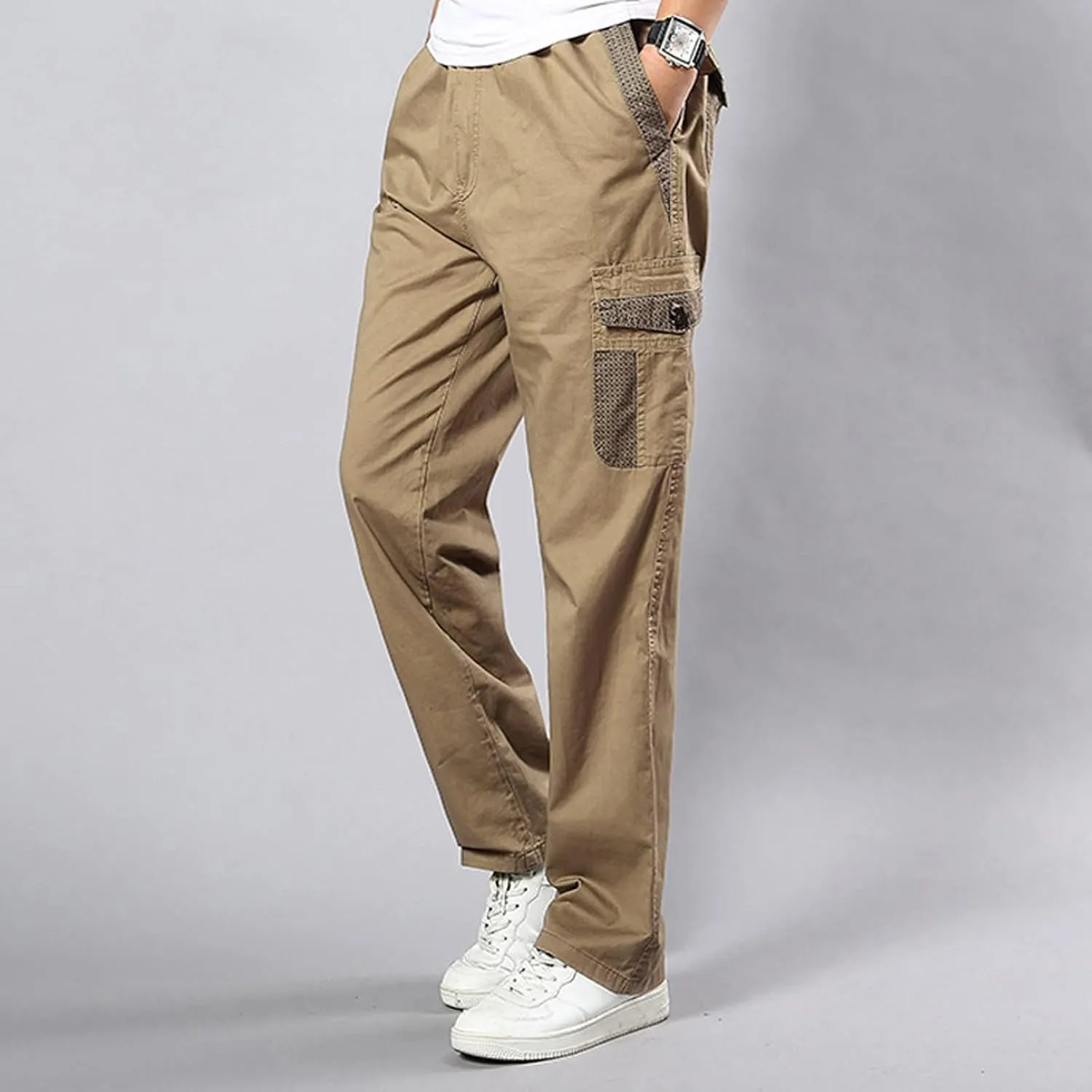 Mens Tactical Pants Stretch Flex Men's Wild Cargo Pants Casual Joggers Sweatpants Outdoor Waterproof Hiking Work Pants