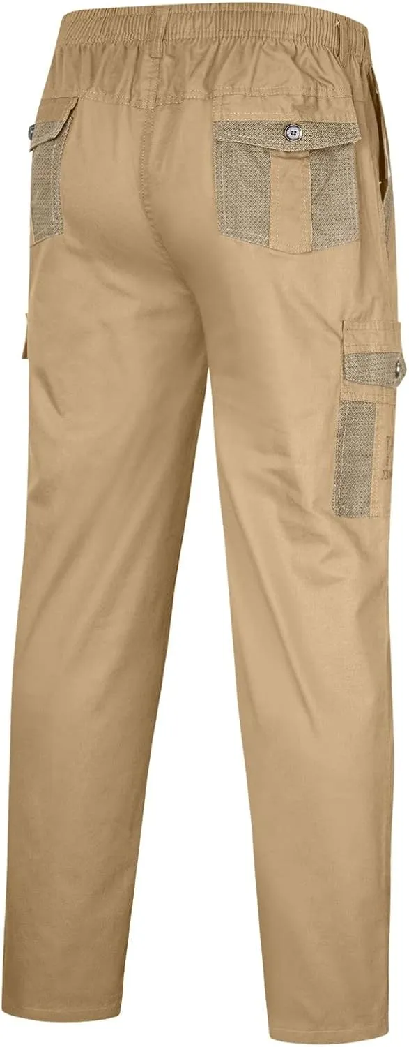 Mens Tactical Pants Stretch Flex Men's Wild Cargo Pants Casual Joggers Sweatpants Outdoor Waterproof Hiking Work Pants