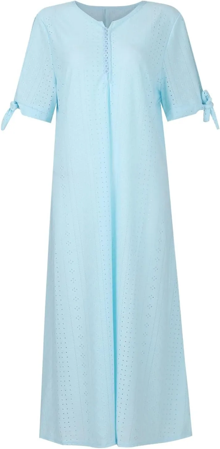 Midi Dresses for Women Wedding Guest Sexy V Neck Cold Shoulder Trendy Plus Size Button Up Short Sleeve Summer Dress