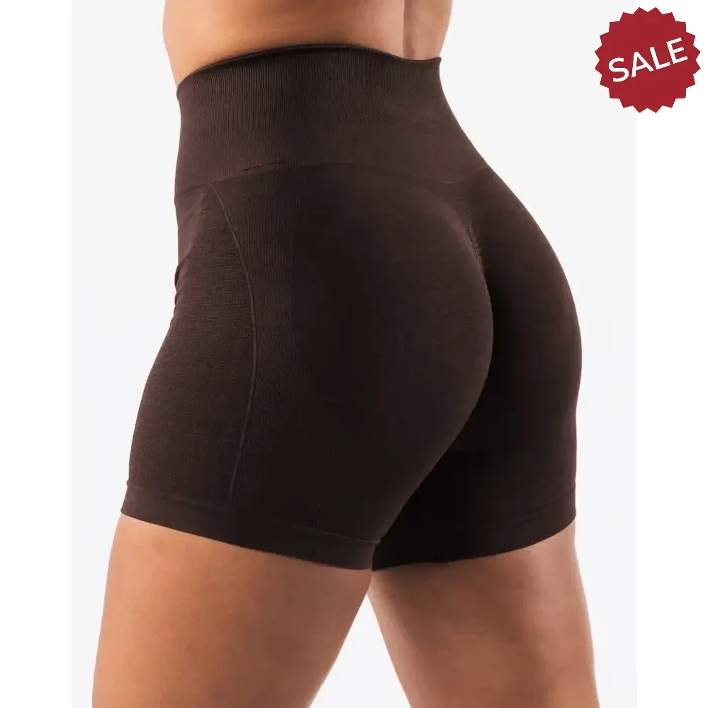 NCLAGEN Womens Seamless Gym Yoga Shorts  High Waist Butt Scrunch Leggings