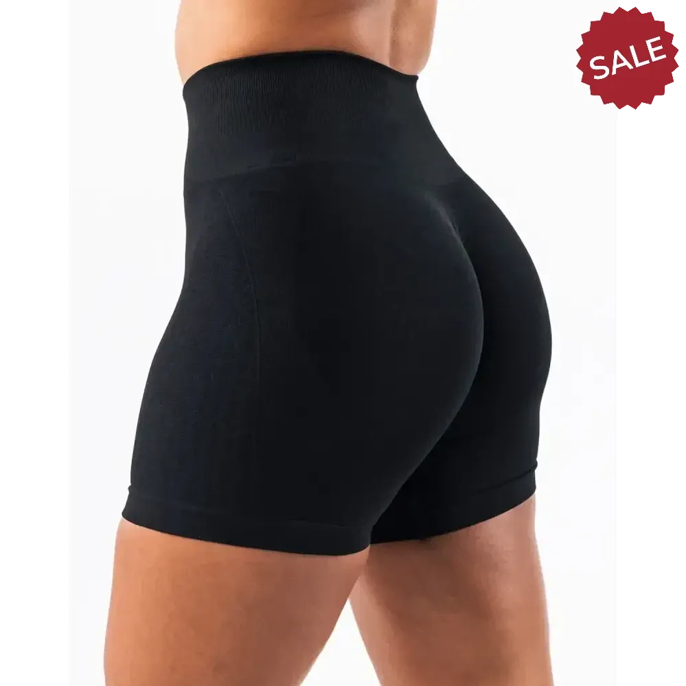 NCLAGEN Womens Seamless Gym Yoga Shorts  High Waist Butt Scrunch Leggings