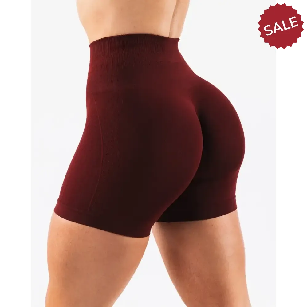 NCLAGEN Womens Seamless Gym Yoga Shorts  High Waist Butt Scrunch Leggings