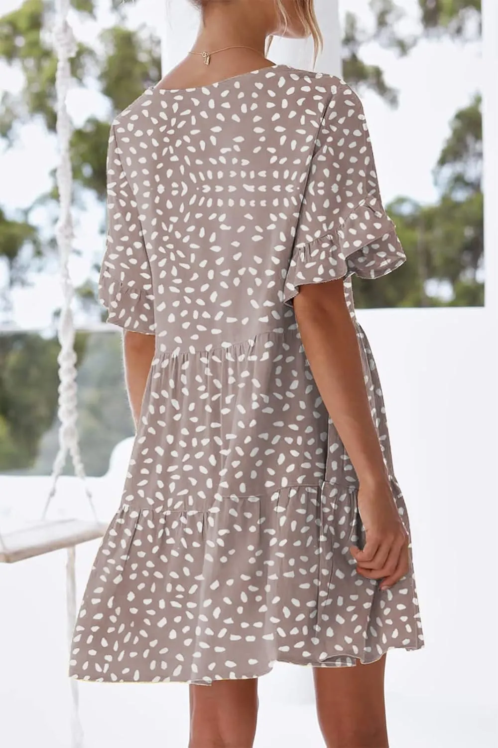 nclook Womens Summer Casual Dress Sweet Cute V Neck Mini Dress with Pocket