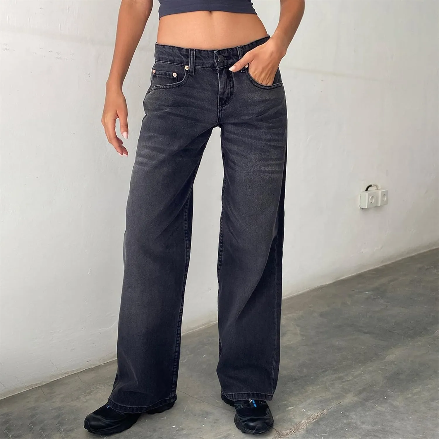 Oprah's Favorite Jeans Pants High Waisted Cropped Denim Pants Tummy Control Sailor Wide Leg Trouser Chiccurva Jeans