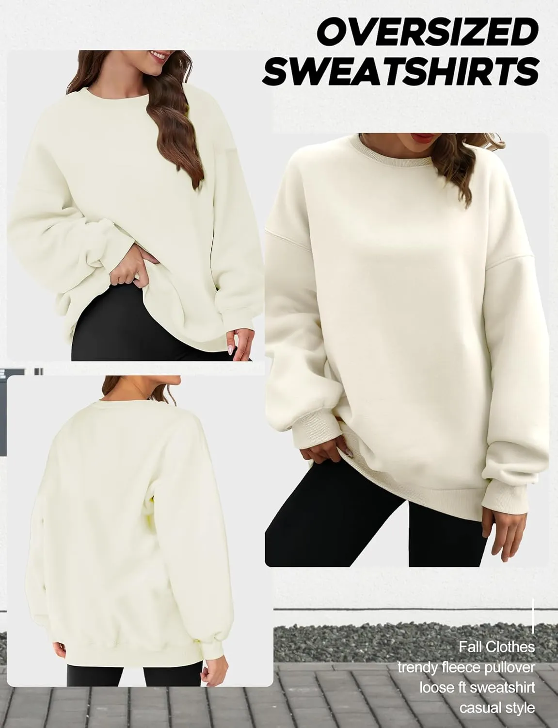 Oversized Sweatshirt for Women, Crewneck Sweatshirts Women Pullover Long Sleeves, Pullover Sweaters Casual Clothes