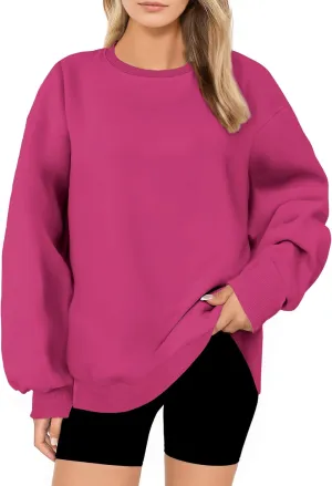 Oversized Sweatshirt for Women, Crewneck Sweatshirts Women Pullover Long Sleeves, Pullover Sweaters Casual Clothes