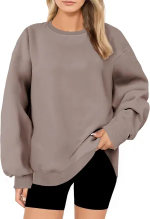 Oversized Sweatshirt for Women, Crewneck Sweatshirts Women Pullover Long Sleeves, Pullover Sweaters Casual Clothes