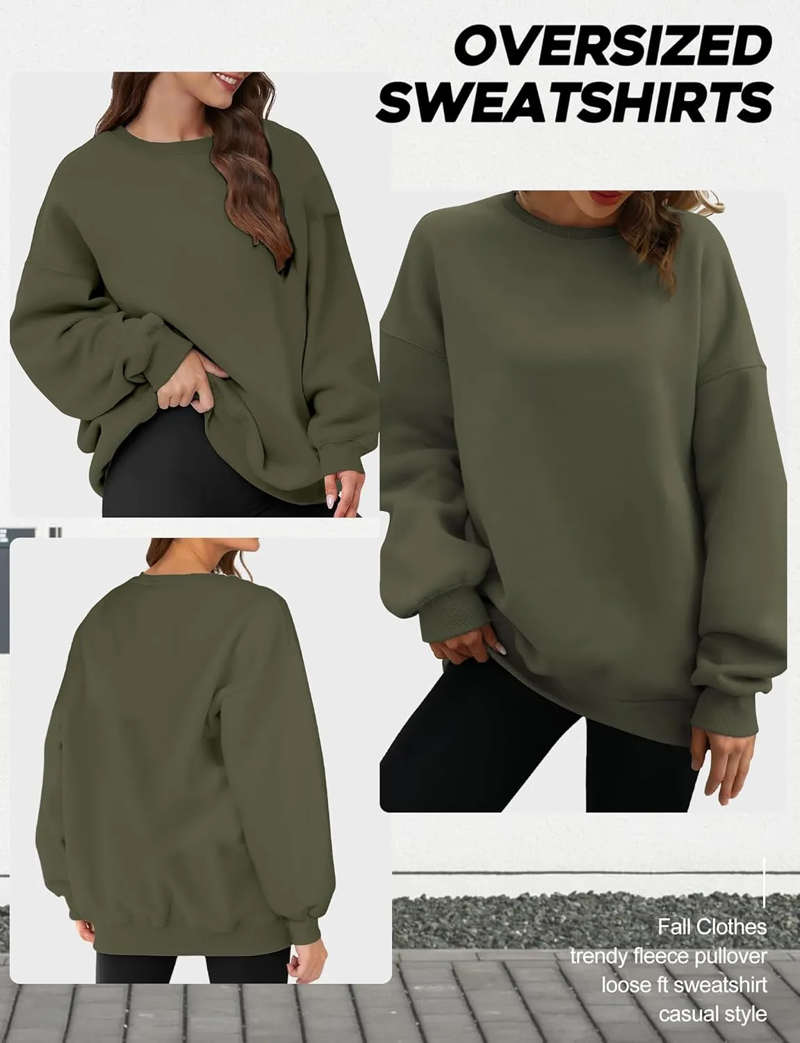 Oversized Sweatshirt for Women, Crewneck Sweatshirts Women Pullover Long Sleeves, Pullover Sweaters Casual Clothes