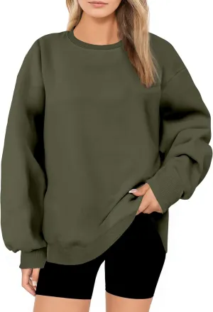 Oversized Sweatshirt for Women, Crewneck Sweatshirts Women Pullover Long Sleeves, Pullover Sweaters Casual Clothes