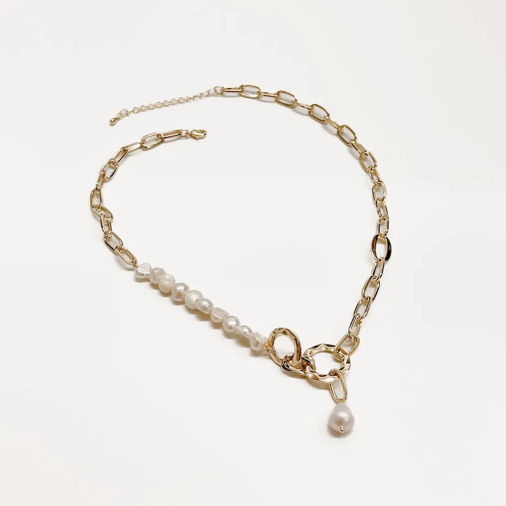 Pacific Pearl Link Chain Necklace - WATERPROOF