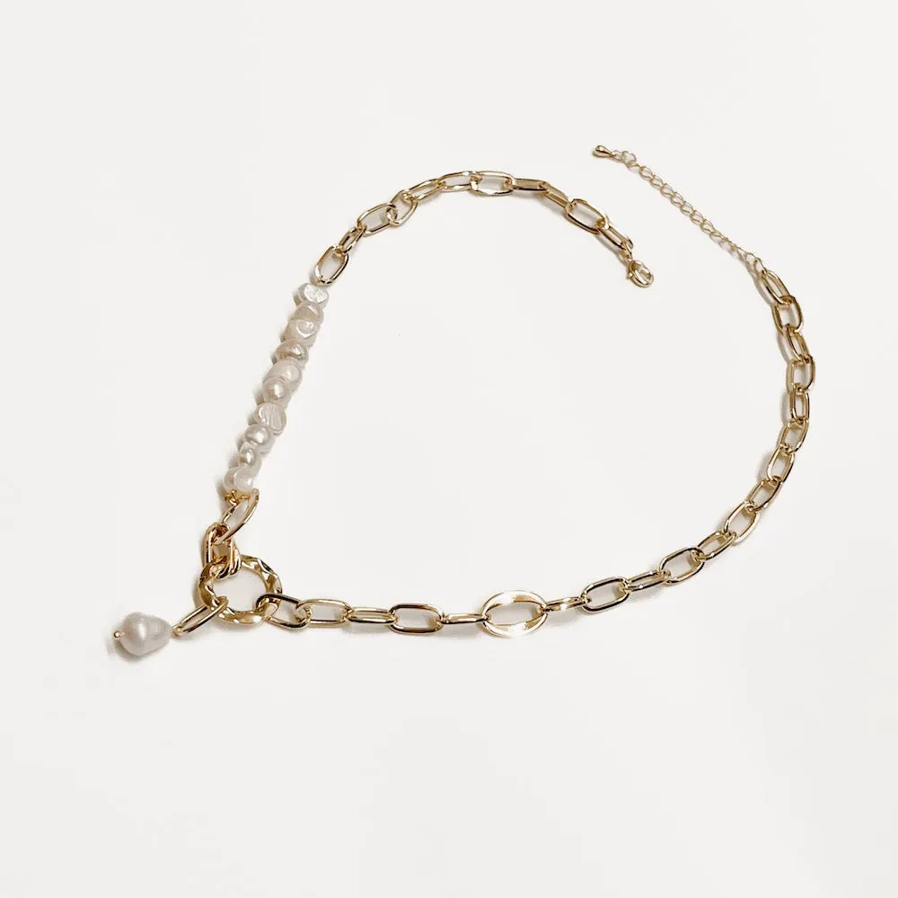 Pacific Pearl Link Chain Necklace - WATERPROOF
