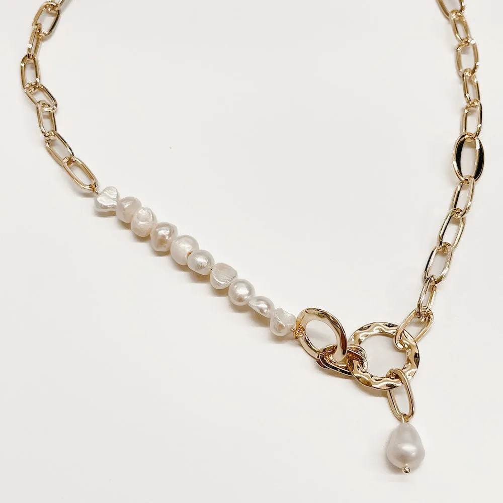 Pacific Pearl Link Chain Necklace - WATERPROOF