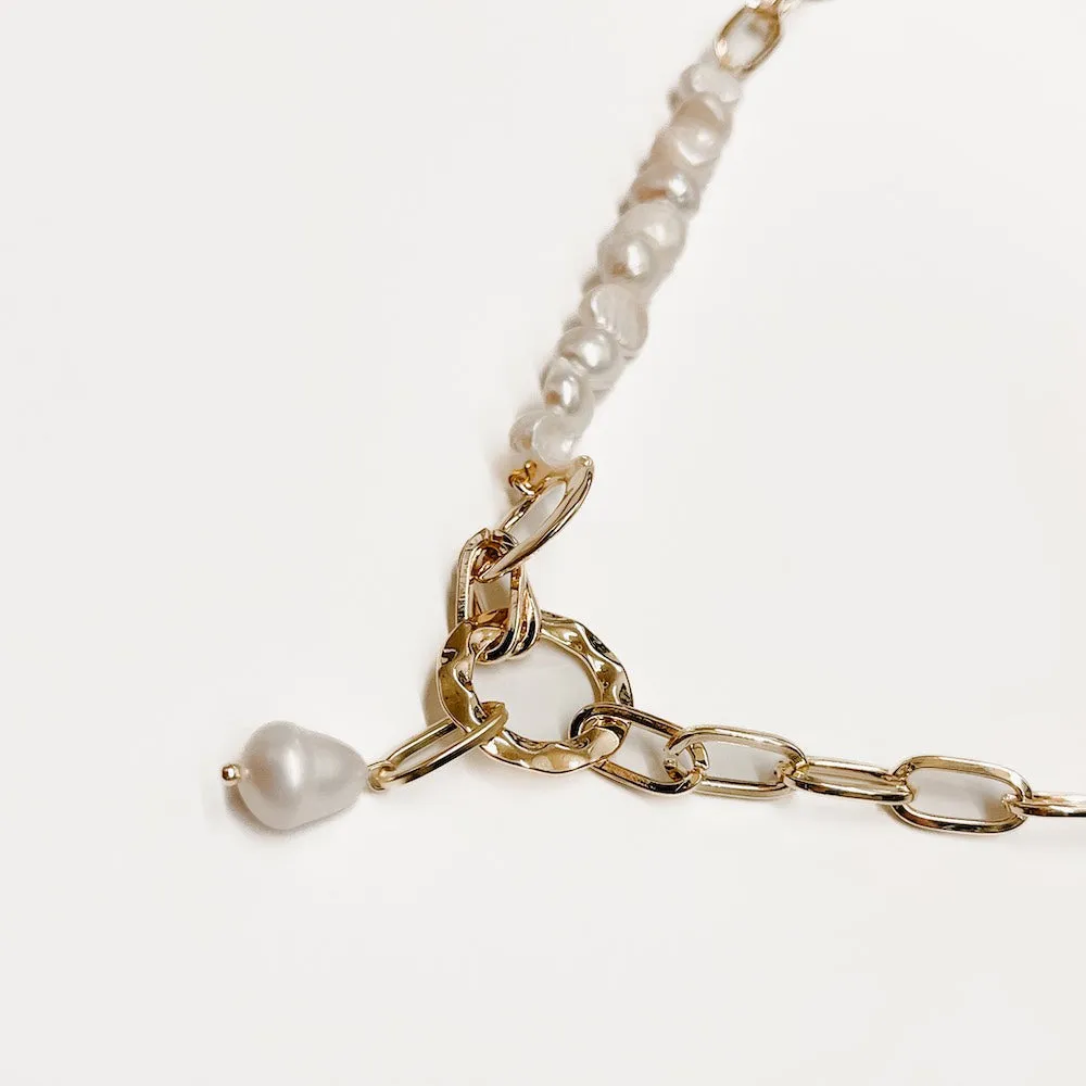 Pacific Pearl Link Chain Necklace - WATERPROOF