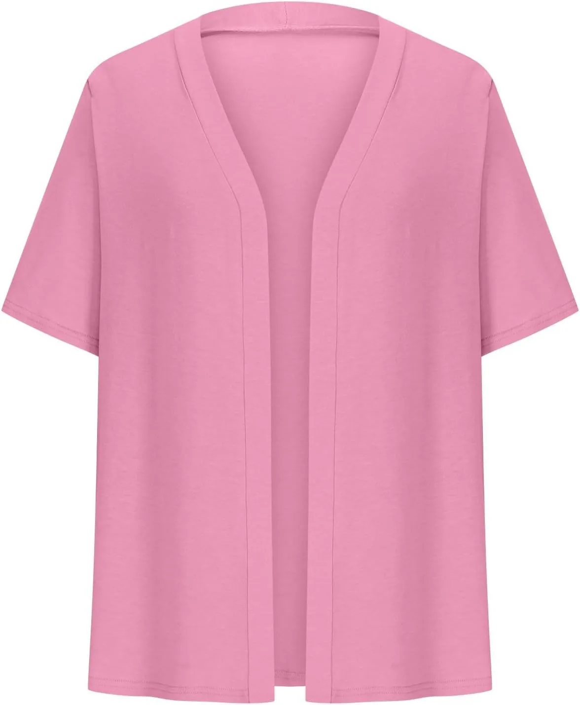 Plus Size Cardigan for Women Open Front Loose Business Casual Bolero Shrugs Short Sleeve Cropped Jacket 2024 Fall
