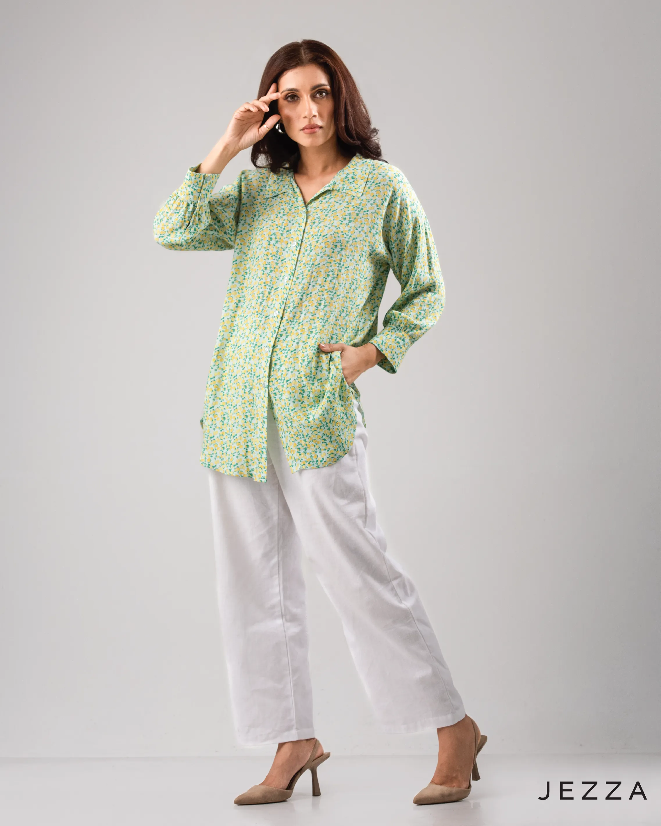 Printed Button-Down Shirt 62344