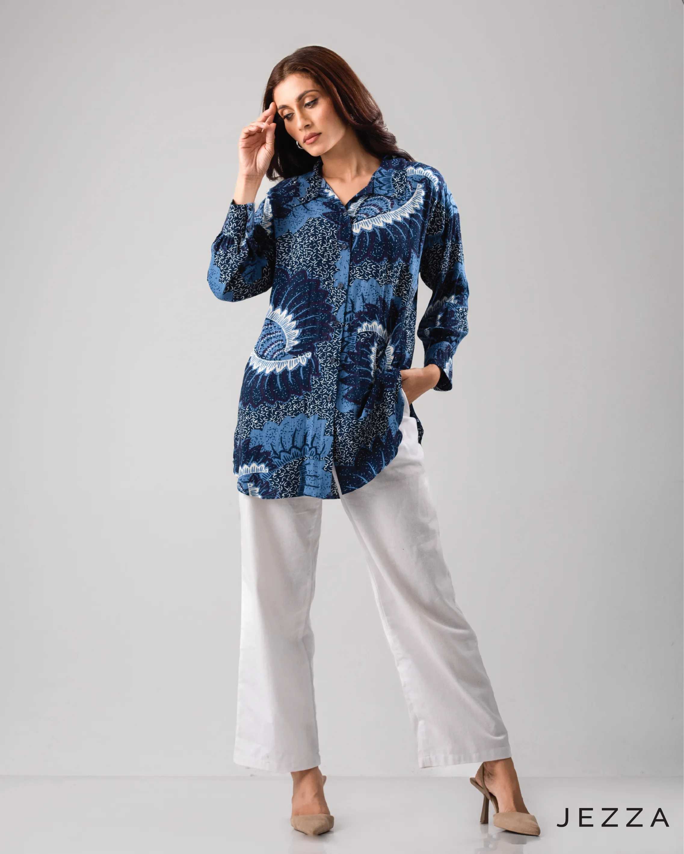 Printed Button-Down Shirt 62345