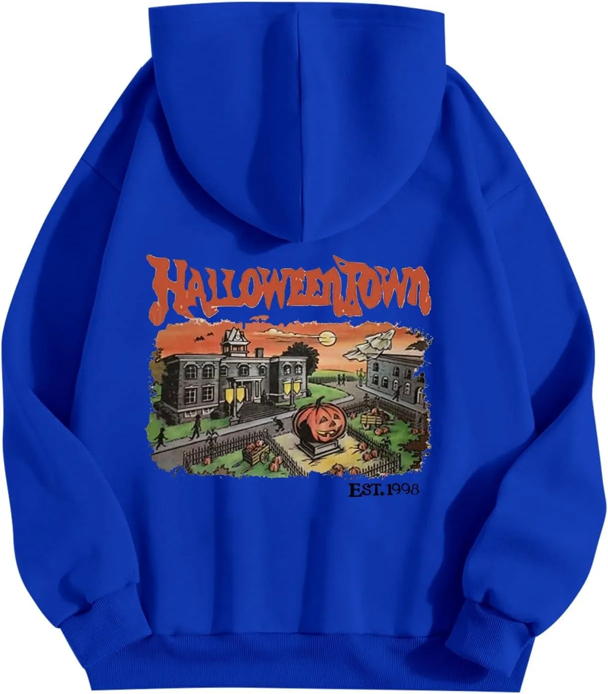 Pumpkin Farm Halloween Town Hoodies for Women Pumpkin Patch Sweatshirt Vintage Graphic Pullover Tops