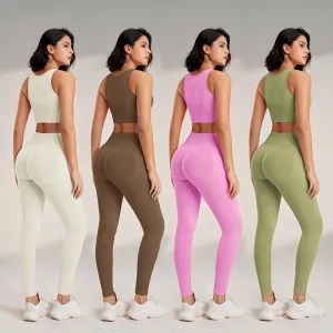 Ravyn Seamless Gym Set  Two Piece Womens Activewear Crop Top & High Waisted Leggings