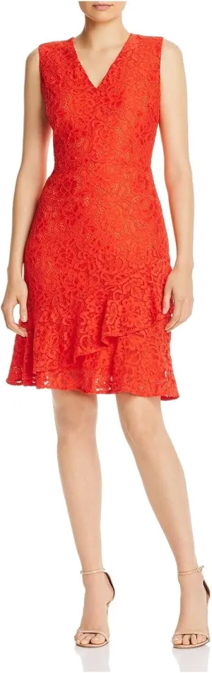 Sam Edelman Women's Sleeveless Ruffle Tiered Hem Dress: Mini