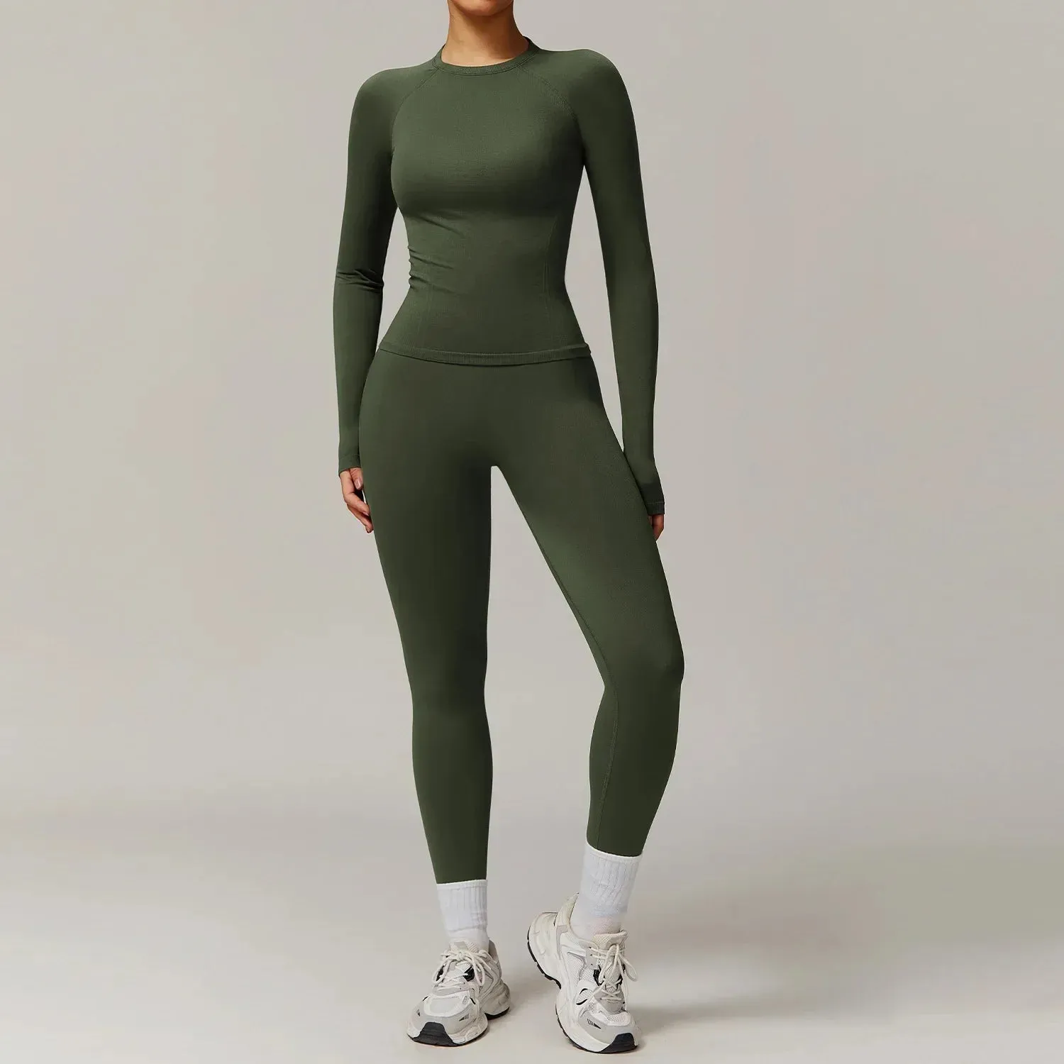 Seamless 2 Piece Fitness Leggings Set