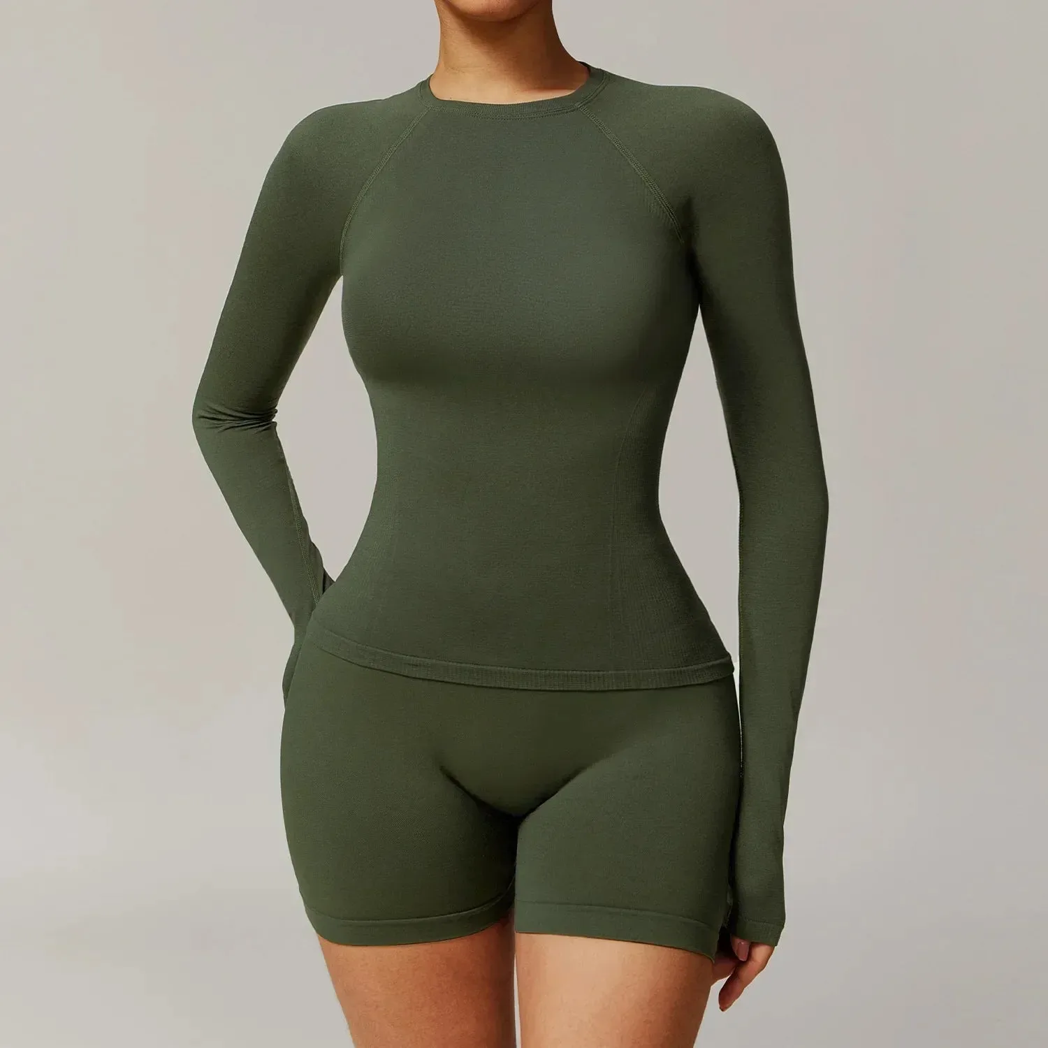 Seamless 2 Piece Fitness Leggings Set